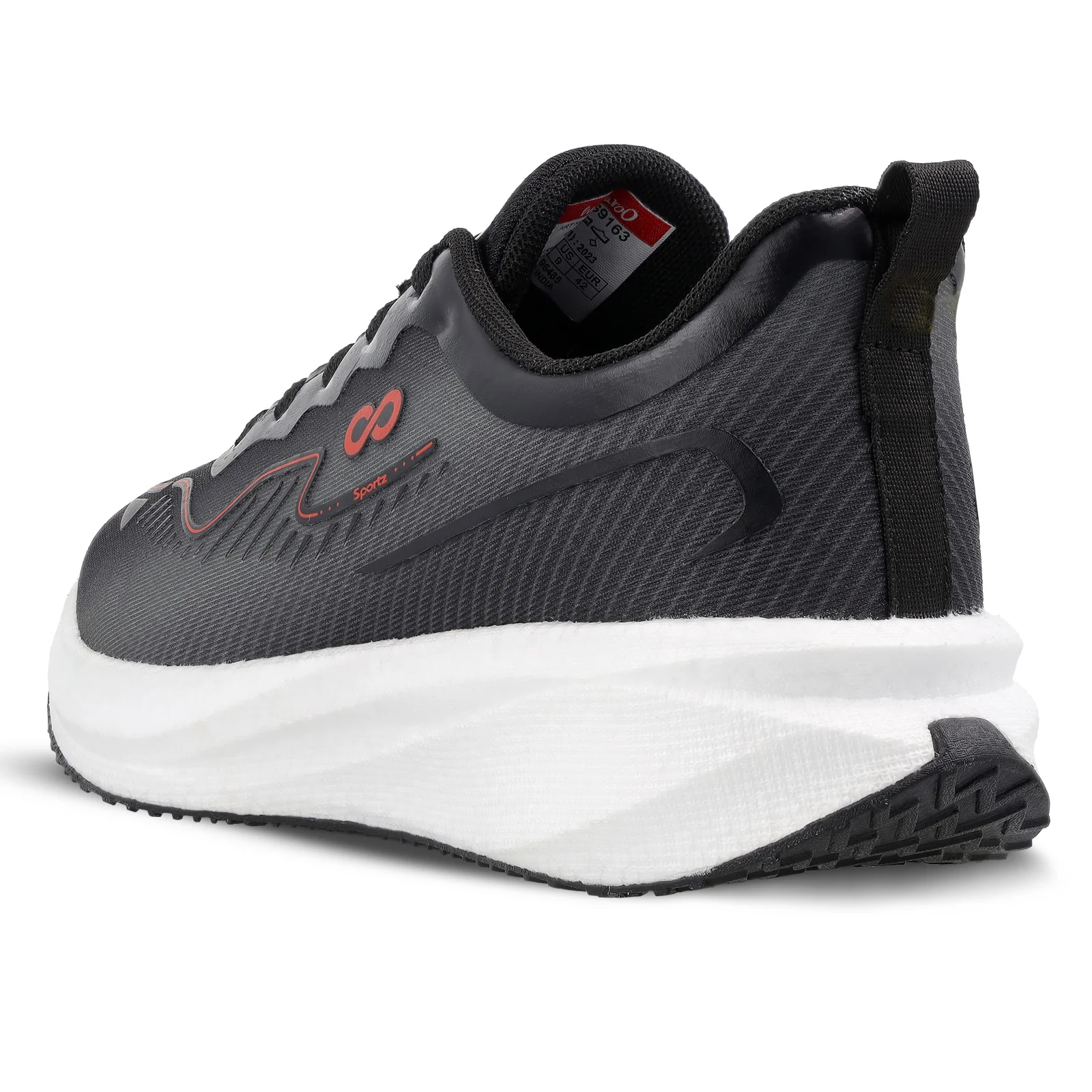 Men's Active Beads Sports Shoes - WS9163 Black - Image 8