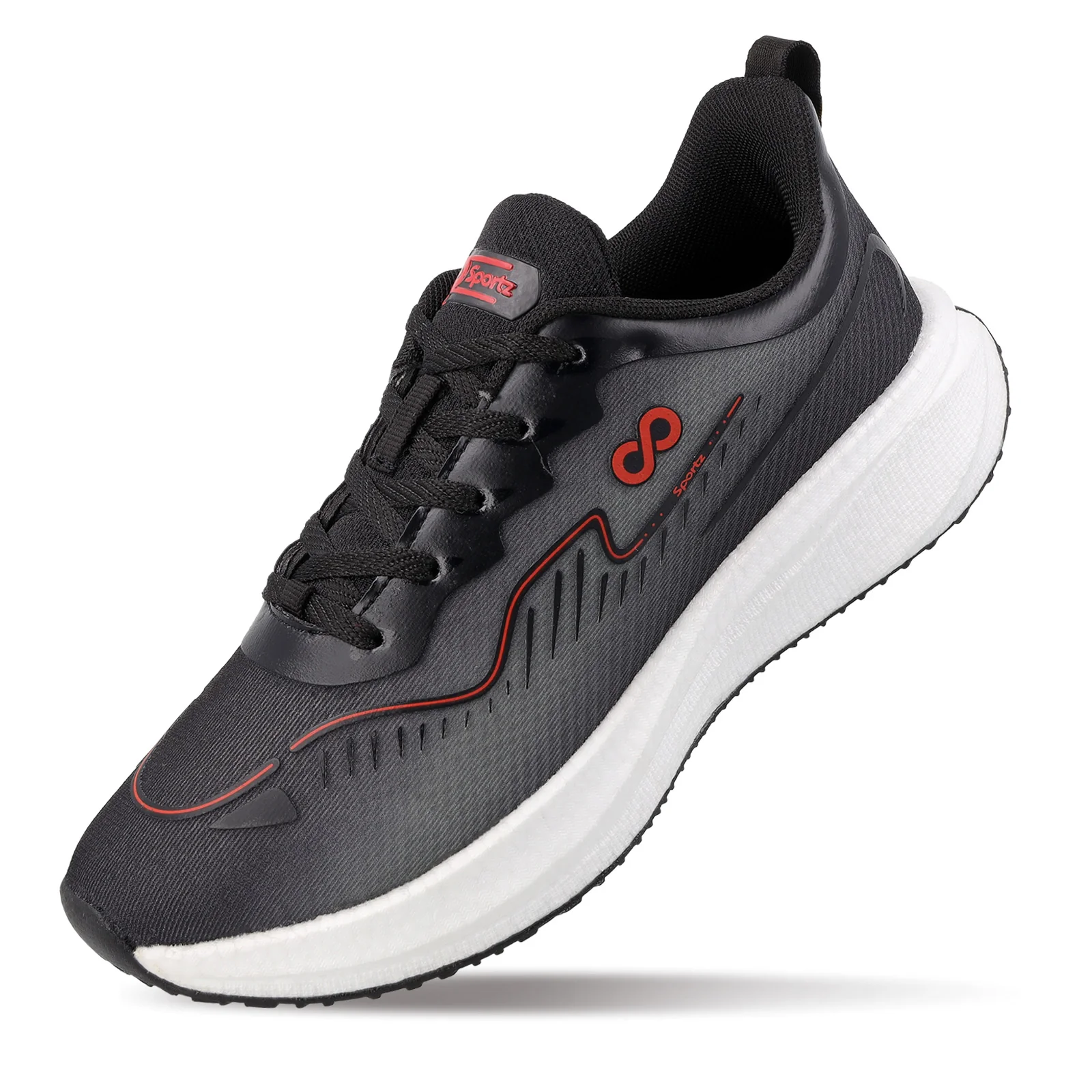Men's Active Beads Sports Shoes - WS9163 Black - Image 9