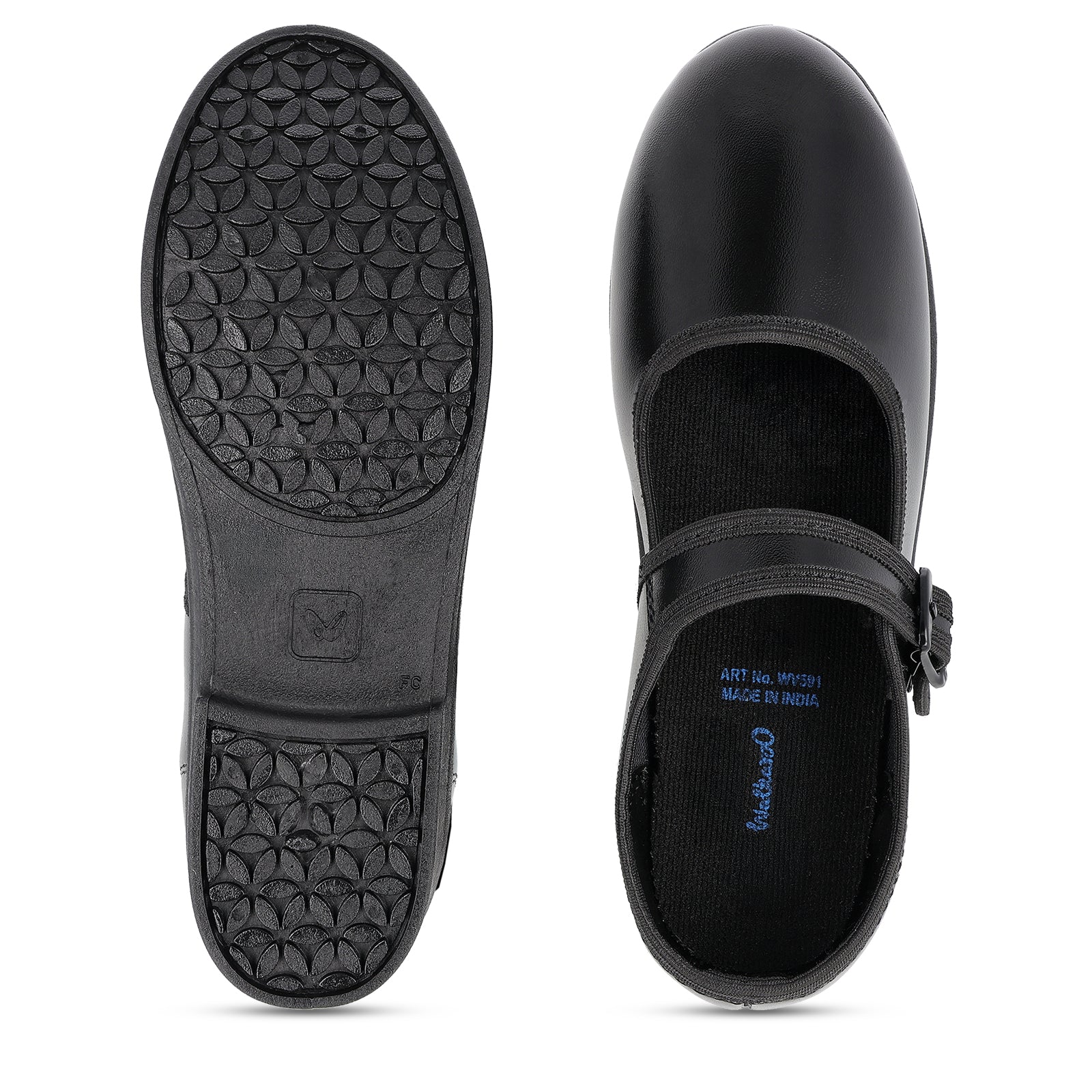 Girls School Shoe - WV591 Black - Image 2