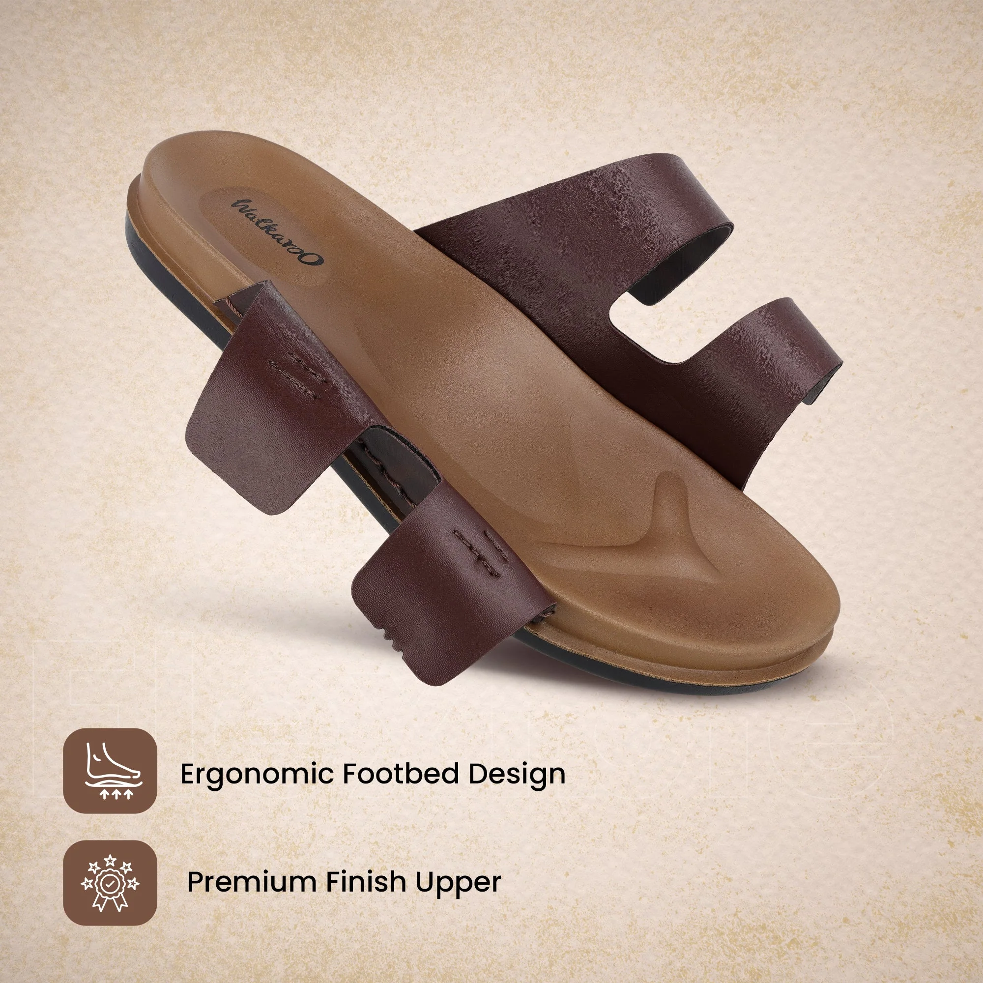Men's Daily Wear Comfort Sandals - WE1337 Brown - Image 3