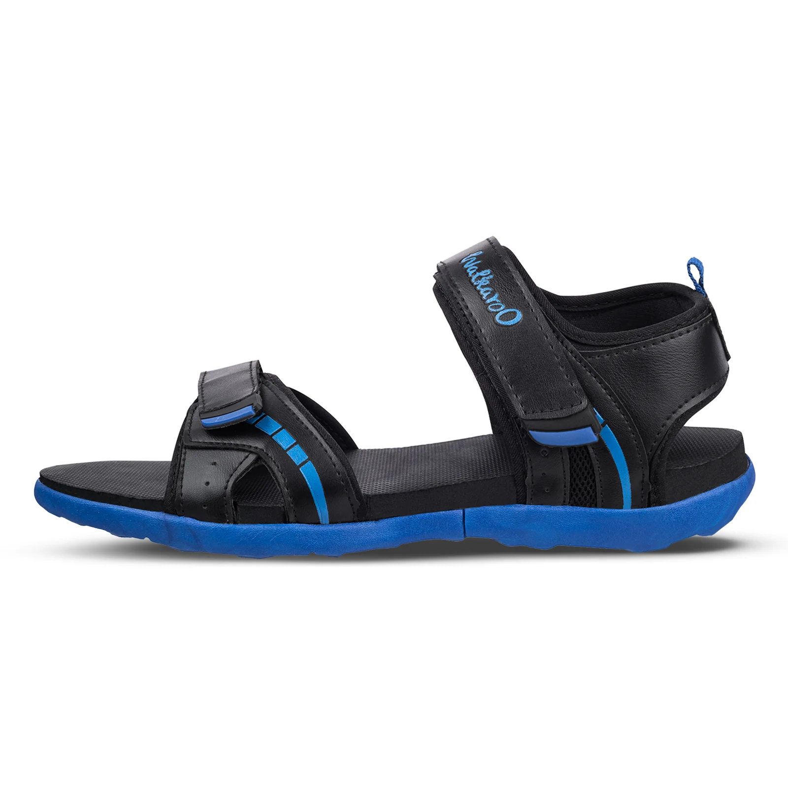 Walkaroo Mens Sandals - WC4372 Black Blue - Image 3