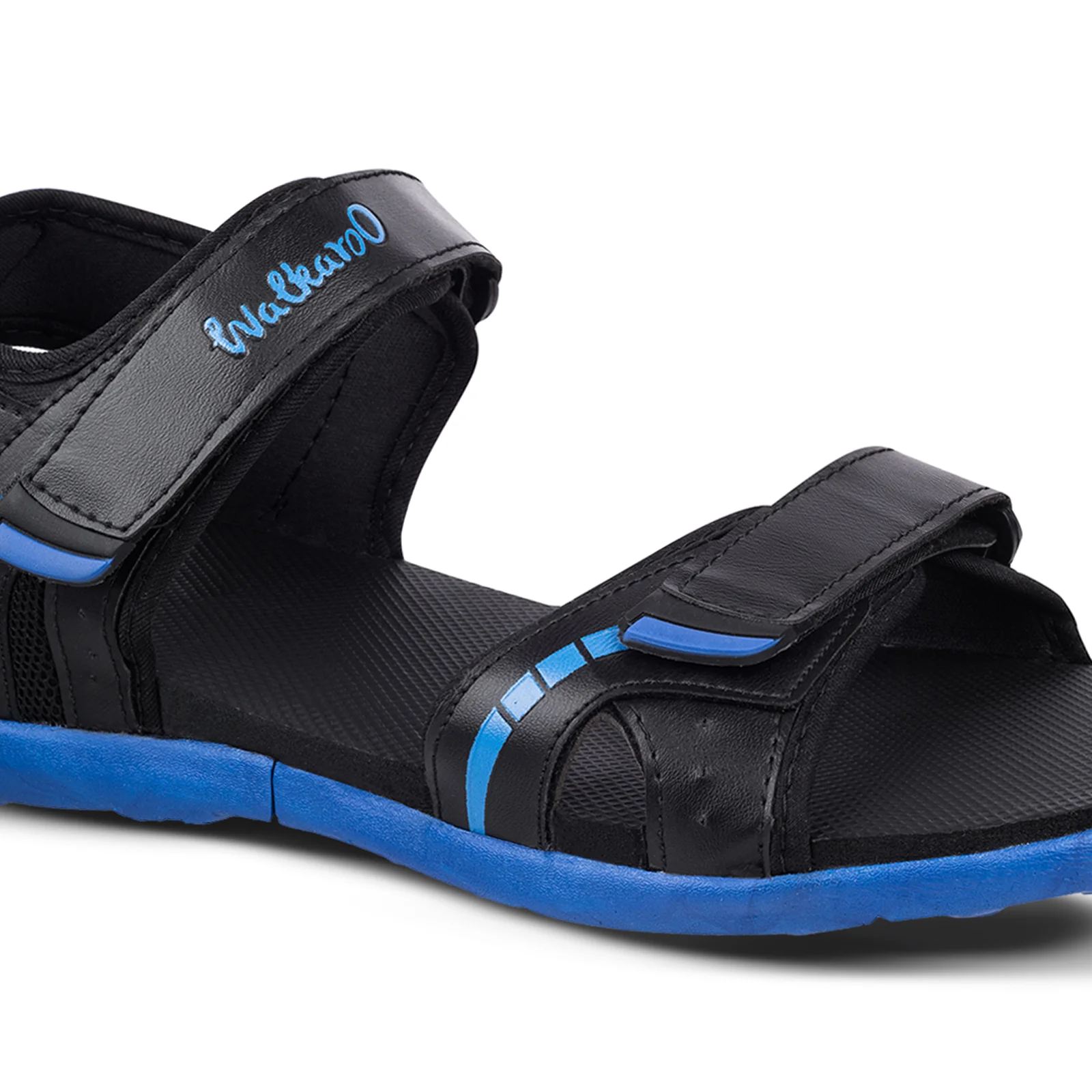 Walkaroo Mens Sandals - WC4372 Black Blue - Image 4