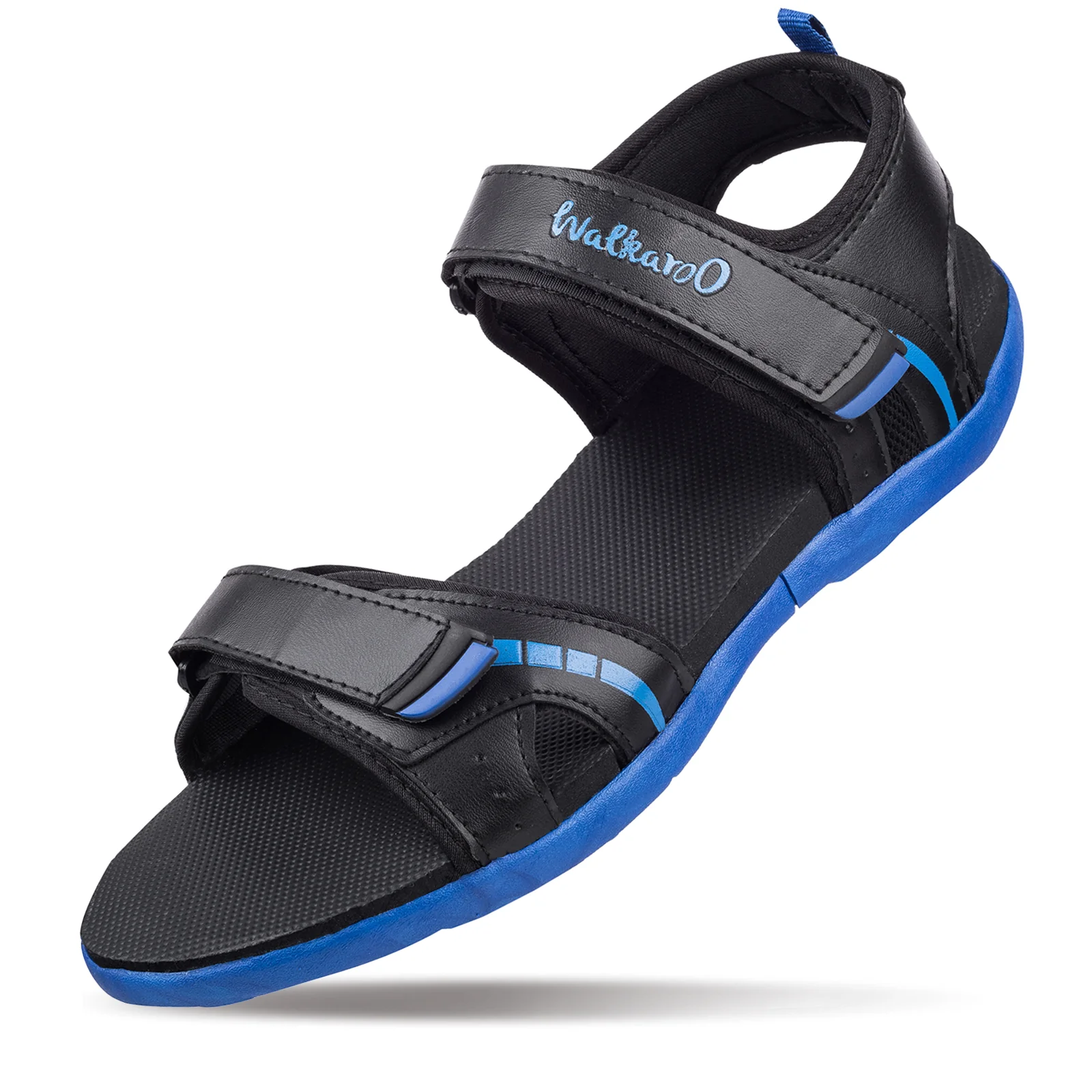 Walkaroo Mens Sandals - WC4372 Black Blue - Image 5